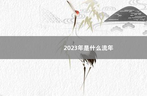 2023年是什么流年