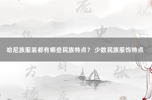 哈尼族服装都有哪些民族特点？ 少数民族服饰特点