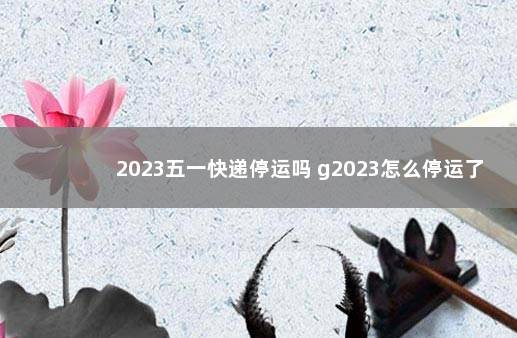 2023五一快递停运吗 g2023怎么停运了