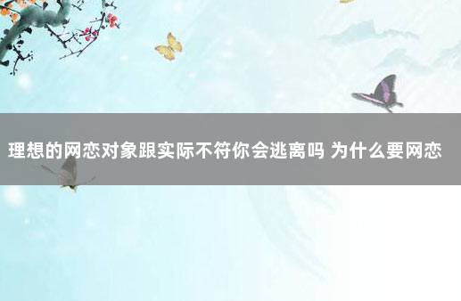 理想的网恋对象跟实际不符你会逃离吗 为什么要网恋不在现实里谈恋爱