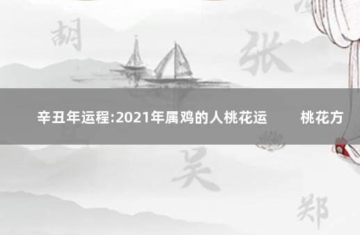 辛丑年运程:2021年属鸡的人桃花运 　　桃花方位需知晓