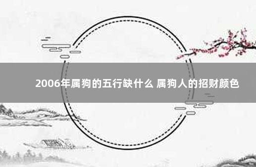 2006年属狗的五行缺什么 属狗人的招财颜色