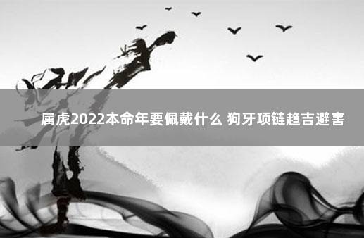 属虎2022本命年要佩戴什么 狗牙项链趋吉避害