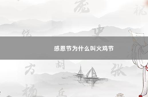 感恩节为什么叫火鸡节