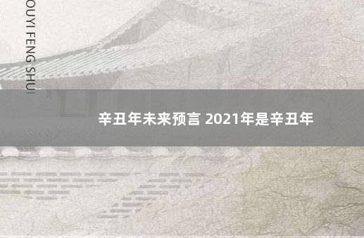 辛丑年未来预言 2021年是辛丑年