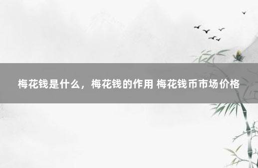 梅花钱是什么，梅花钱的作用 梅花钱币市场价格