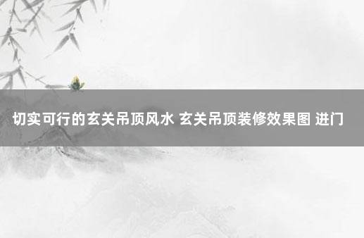 切实可行的玄关吊顶风水 玄关吊顶装修效果图 进门