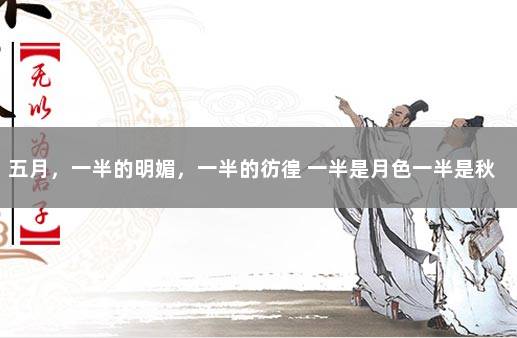五月，一半的明媚，一半的彷徨 一半是月色一半是秋色