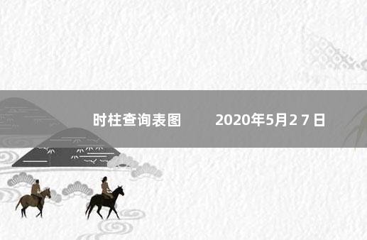 时柱查询表图 　　2020年5月2７日