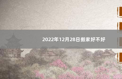 2022年12月28日搬家好不好