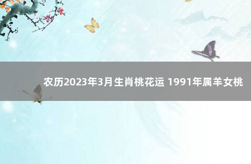 农历2023年3月生肖桃花运 1991年属羊女桃花运
