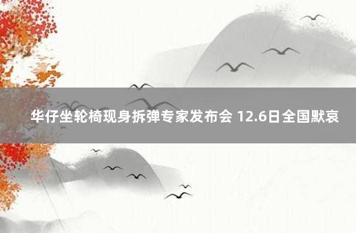 华仔坐轮椅现身拆弹专家发布会 12.6日全国默哀3分钟