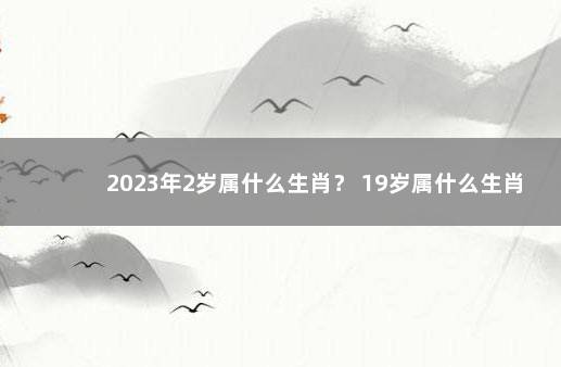 2023年2岁属什么生肖？ 19岁属什么生肖