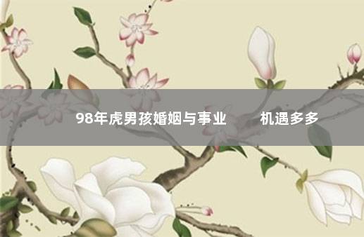 98年虎男孩婚姻与事业 　　机遇多多
