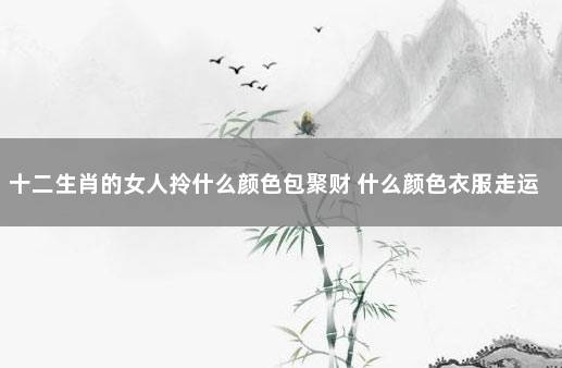 十二生肖的女人拎什么颜色包聚财 什么颜色衣服走运招财