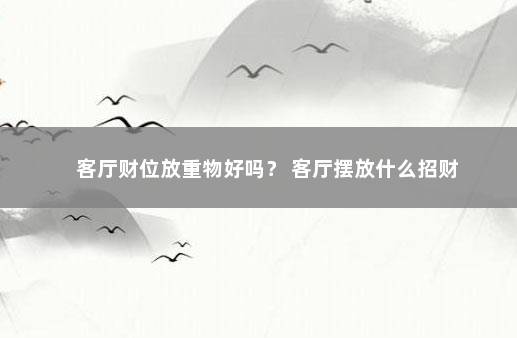 客厅财位放重物好吗？ 客厅摆放什么招财