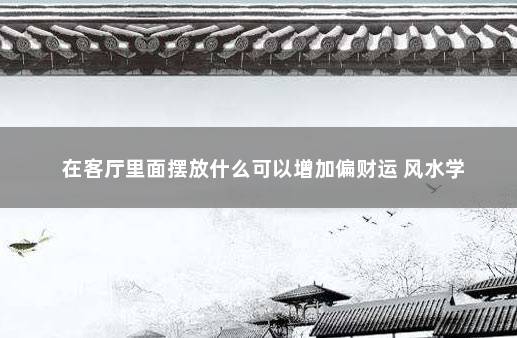 在客厅里面摆放什么可以增加偏财运 风水学