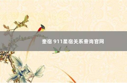 奎宿 911星宿关系查询官网