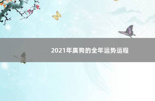 2021年属狗的全年运势运程