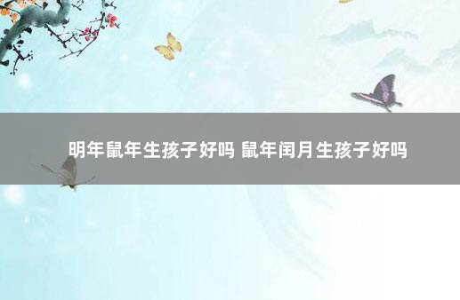 明年鼠年生孩子好吗 鼠年闰月生孩子好吗