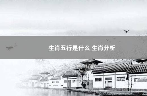 生肖五行是什么 生肖分析