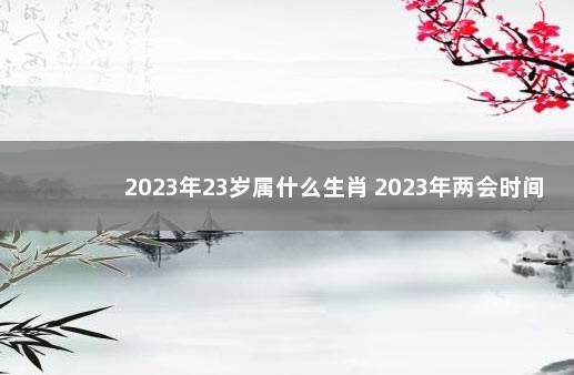 2023年23岁属什么生肖 2023年两会时间