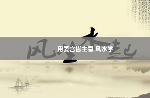用妻宫皆主喜 风水学