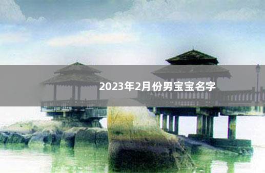 2023年2月份男宝宝名字