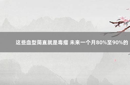 这些血型简直就是毒瘤 未来一个月80%至90%的人得新冠