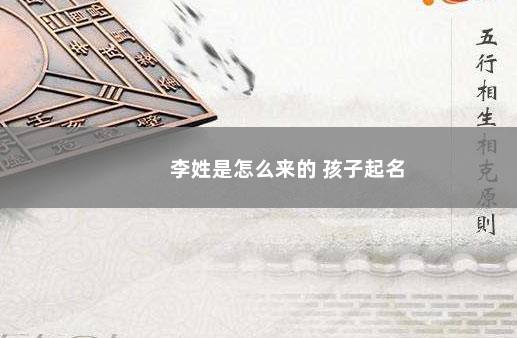 李姓是怎么来的 孩子起名
